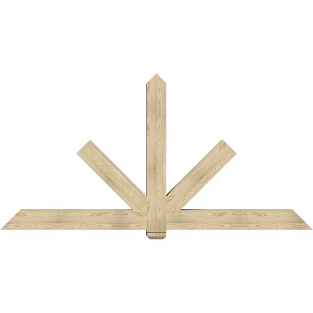 Ekena Millwork Kennewick Rough Sawn Timber Gable Bracket, Douglas Fir, 96"W x 48"H x 6"D x 6"F, 12/12 Pitch GBW096X48X0606KEN00RDF